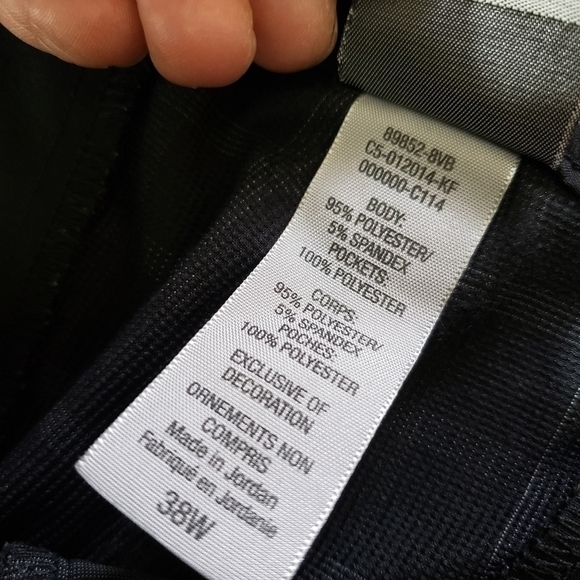 C9 CHAMPION Plaid Black Grey stretch flex golf shorts SZ 38 - Picture 7 of 8